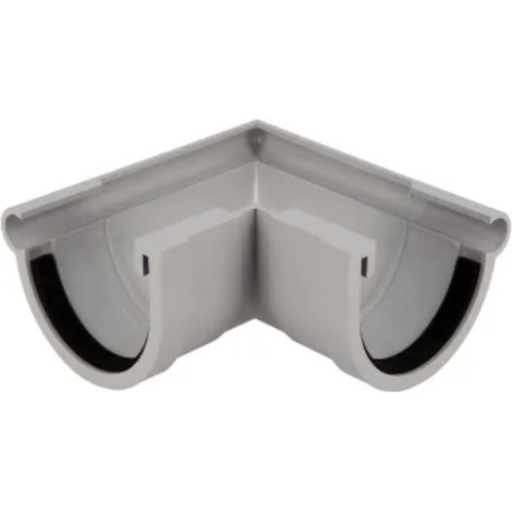 ANGLE EXTÉRIEUR À JOINT À 90° POUR GOUTTIÈRE DEMI-RONDE LG16 L 112 MM NICOLL AE16 (1/2)