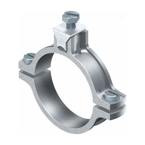 OBO Bettermann Abrazadera de puesta a tierra para conductor redondo 3/4" Fundición a presión de zinc galvanizado, 5050081