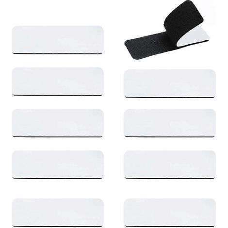 Attaches auto-adhésives à scratch ultra-résistantes, ruban de fixation facile à utiliser pour la maison, le bureau et les loisirs créatifs (20 lots) (1/4)