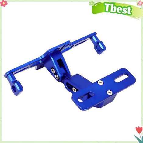 Tbest Support de plaque d'immatriculation de moto Support de Plaque d'immatriculation Télescopique Réglable moto outillage Bleue (1/5)