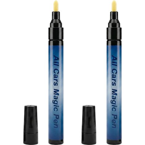 Stylo Anti Rayure Voiture, 2PCS Stylo Peinture Voiture, Efface Rayure Voiture Carrosserie, Stylo Retouche Peinture Carrosserie pour Réparation des Rayures, Compatible Toutes Couleurs (1/5)