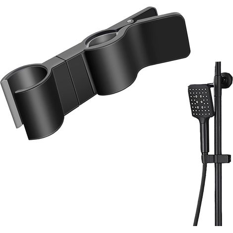 Support douchette 18-25 mm réglable - Sans perçage - Noir (1/5)