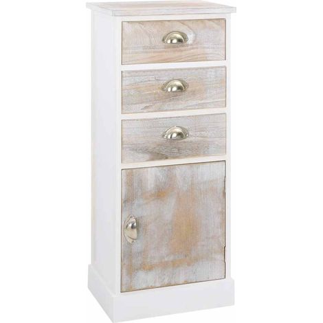 vidaXL Mobiletto 38x28x86 cm in Legno di Paulownia