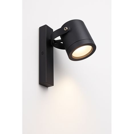 Applique da Esterno GU10 IP44, Lampada da Parete in Alluminio, Design Moderno, Orientabile, Ideale per Giardino, Terrazza e Ingressi Grigio
