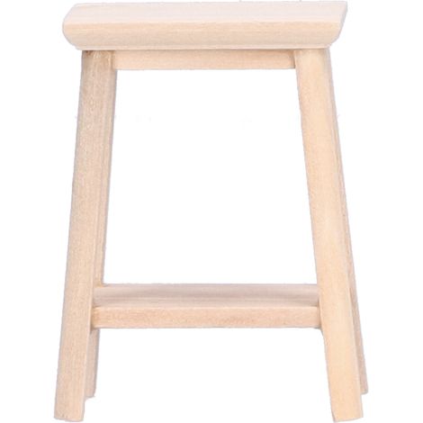 Miniature meuble bois tabouret bonsai pour maison poupée 1:12, accessoire simulation décoration modèle jouet (1/5)
