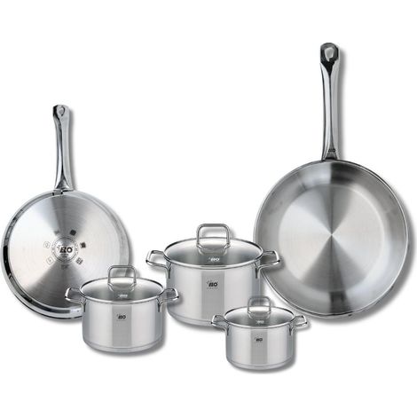 Set de 2 Poêles de cuisson 24 et 28 cm et 3 faitouts 12, 14 et 16 cm Elo Profi Citrin (1/5)
