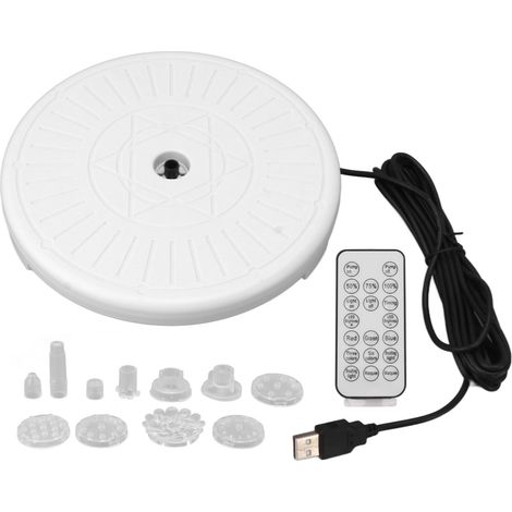 Fontaine solaire pour bain d'oiseaux, pompe avec lumières LED colorées et buse télécommandée pour une utilisation extérieure (jardin, bassin, piscine).