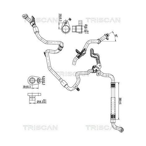 Conduite à haute/basse pression, climatisation TRISCAN 9010 10040 FIAT 93456958