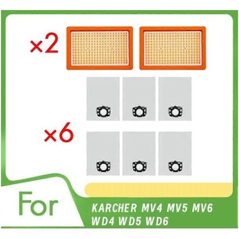 Filtre HEPA de rechange 2.863-005.0 pour aspirateurs KARCHER MV4, MV5, MV6, WD4, WD5 et WD6 (1/5)