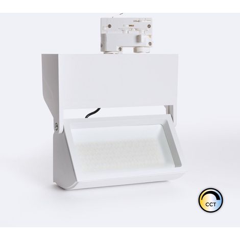 Faretto LED Binario Trifase 38W Piero CCT Selezionabile (2700K - 3000K - 4000K) Selezionabile