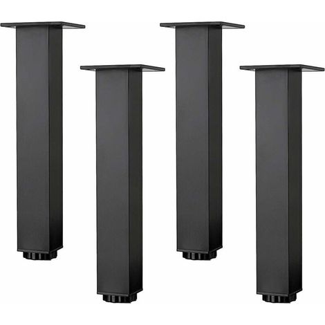Feet of furniture in aluminum adjustable 5-40 cm Set of 4 parts Installation easy with screw For tables and cabinets (1/4)