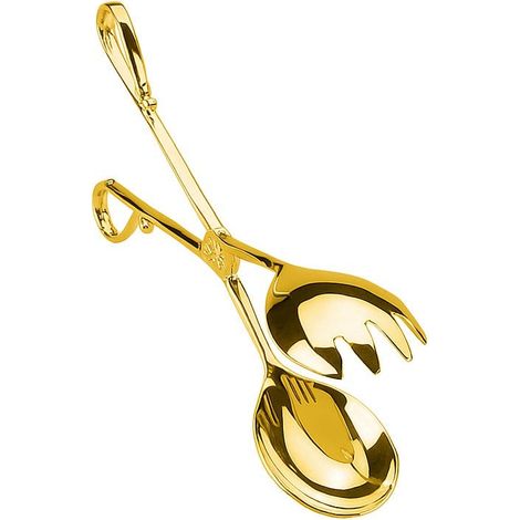 Pince à Salade Dorée en Métal 26 cm Ustensile de Service pour Table et Cuisine - PANGIVO (1/3)