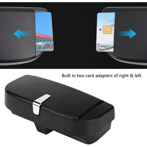 Support Universel de Rangement pour Lunettes de Soleil Auto, Boîte Organisatrice à Clip, Noir (1/3)