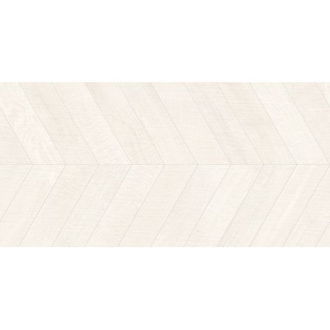 Aelle - Carrelage sol / mur effet bois design chevron 60x120 cm ARTWOOD CHEVRON WHITE - Vendu par boîte de 1.44 m² (1/2)