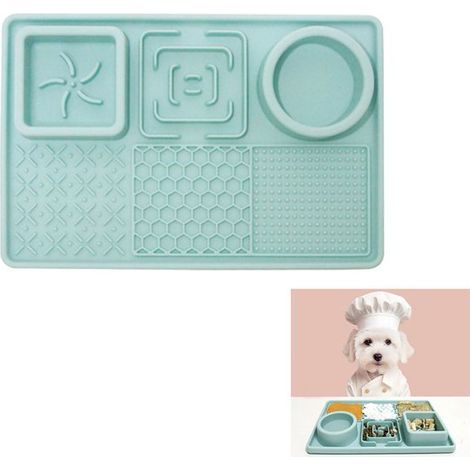 Tapis à lécher en silicone, tapis à lécher pour chien, tapis à lécher pour chat, gamelle, tapis anti-étouffement pour chiens, gamelle pour animaux, distributeur facile à nettoyer (1/5)