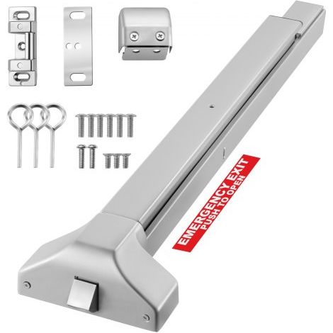 Barra de Empuje para Puerta de Emergencia Longitud de 711 mm, Barra Antipánico Comercial para Puerta de Salida de Emergencia, Dispositivo de Salida Antipánico, para Escuela Banco Tienda Hospital (1/5)