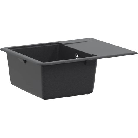 Kitchen Sink Single Basin Granite 56 x 46 x 19 cm Graphite vidaXL (1/5)