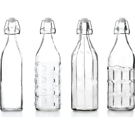 Bouteille en verre ibili assorted glass bottle 1L réutilisable