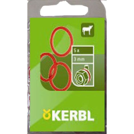 KERBL JOINT POUR VALVE 3 MM, ROUGE, LOT DE 5 148/5