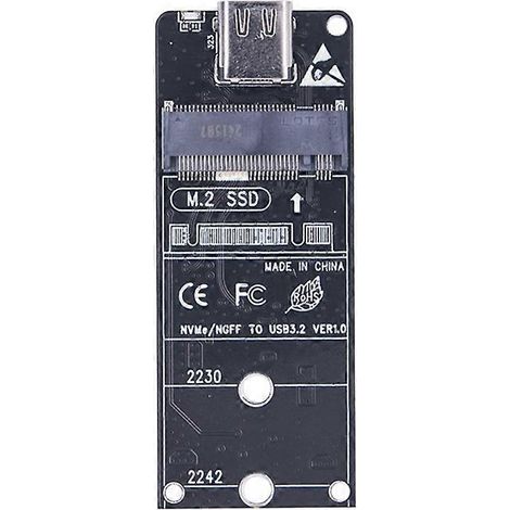 M.2-zu-Typ-C-SSD-Gehäuseadapter, NVMe-Gehäuse-Austauschkarte (1/5)