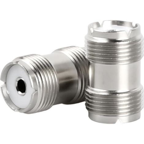 2 Pièces Adaptateur Coaxial UHF PL-259 Femelle vers Femelle, Connecteur RF Double Prise, Coupleur Coaxial pour Antenne Radio, CB, Émetteur, Récepteur, Radioamateur (1/5)