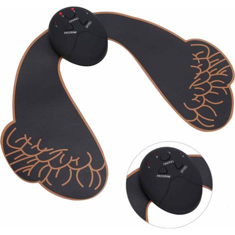 Stimulateur Électrique pour Fessiers - Tonifiez Hanches et Cuisses avec Technologie Intelligente Noir-Orange