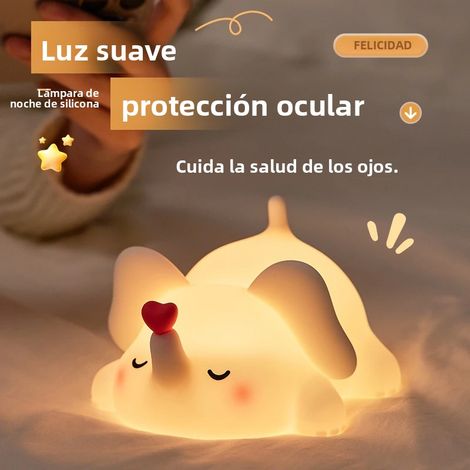 Veilleuse LED en silicone (Éléphant) avec capteur tactile (1/4)