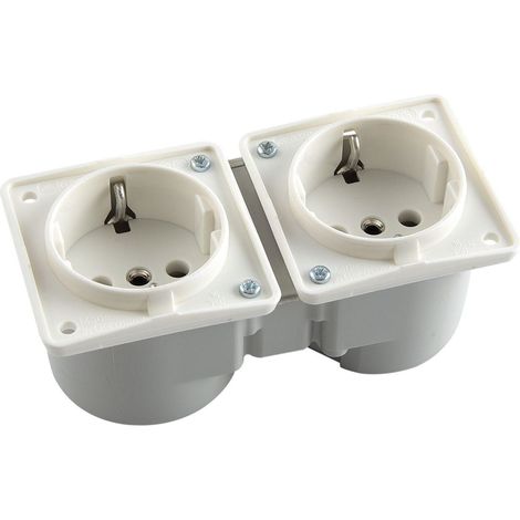 presa doppia Berker Integro senza cornice bianco polare