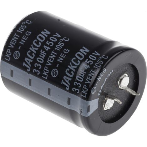Condensateur RS PRO 330µF, 450V c.c. ( Prix pour 1 ) (1/2)