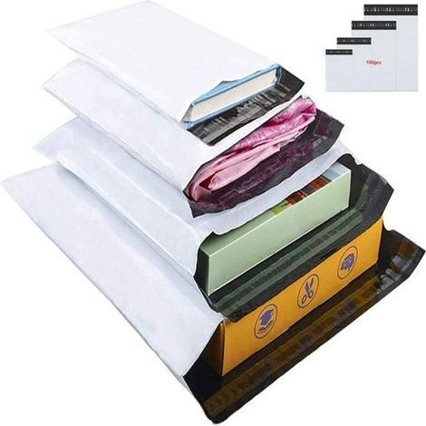 Enveloppes d’expédition 100pcs 4 formats C5, A4, A3,B3 – Pochettes d’envoi en plastique (1/5)