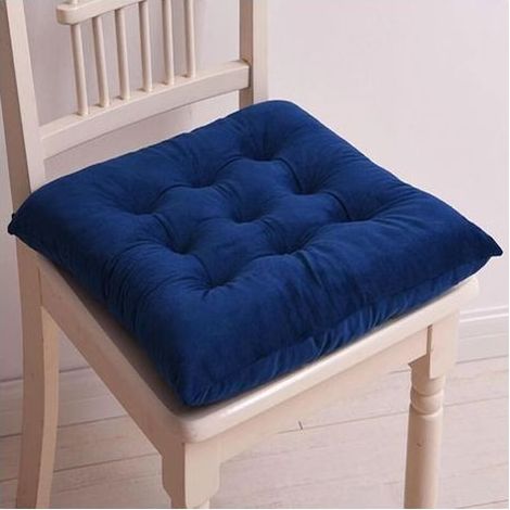 Galette De Chaise 40x40, Coussin De Chaise Interieur Dehoussable, Coussin Chaise avec Sangles, Velours Cristal Coussins(4pcs) (1/5)