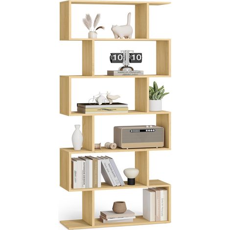 Bibliothèque, Étagère à 6 Niveaux, Meuble de Rangement (1/5)