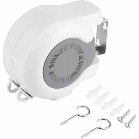 Corde à linge double Corde à linge rétractable Corde à linge murale extérieure avec corde double réglable (1/5)