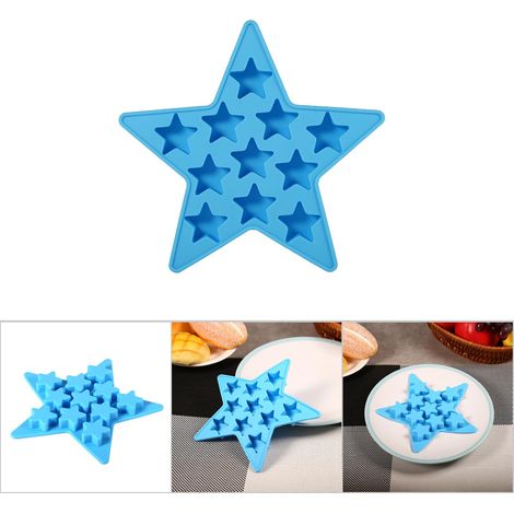 Moule à glaçons en silicone en forme d'étoile à cinq branches