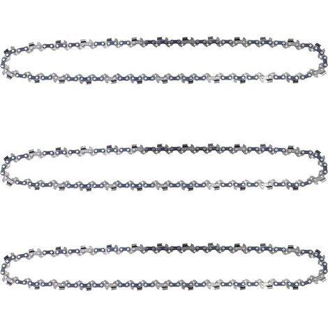 Lot de 3 Chaînes pour Tronçonneuses, Chaine Tronconneuse pour Guide-Chaîne de 14" (35 cm), Chaine de Tronconneuse, 52 Maillons d\'Entraînement, Chaîne de Tronçonneuse Faible Rebond (1/5)