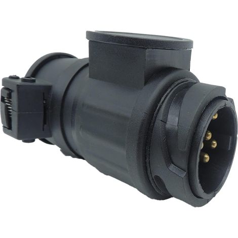 Adaptateur Prise Remorque 13 vers 7 Broches, Noir, Attelage 13 vers 7 Broches, Étanche Prise de Connexion de Remorque en Plastique Adaptateur 13 Broches 7 Broches, Adaptateur Prise Remorque (1/5)