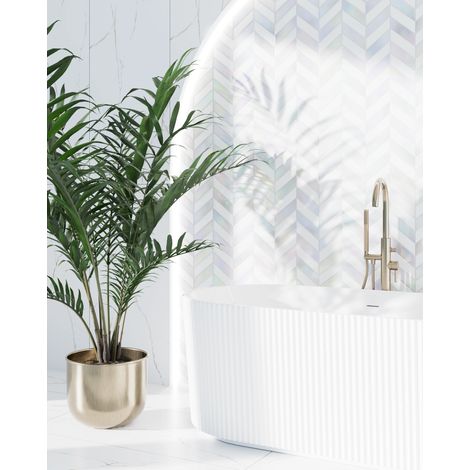 Mosaico in ceramica su rete  per bagno e cucina 31.6cm x 21.5cm - Hologlass (1/5)