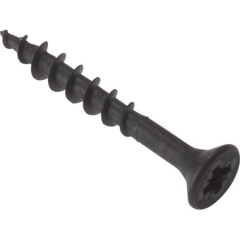 ForgeFix Coarse Thread Carcass Screws with Pozi Drive, Black Phosphate Finish, 4.2 x 45mm, Pack of 200 (1/3)
