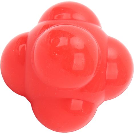 Springende Reaktionsbälle zum Trainieren der Hand-Augen-Koordination, Reflexe, Schnelligkeit und Beweglichkeit (rot) - Ideal für Baseball, Fußball und Basketball. (1/4)
