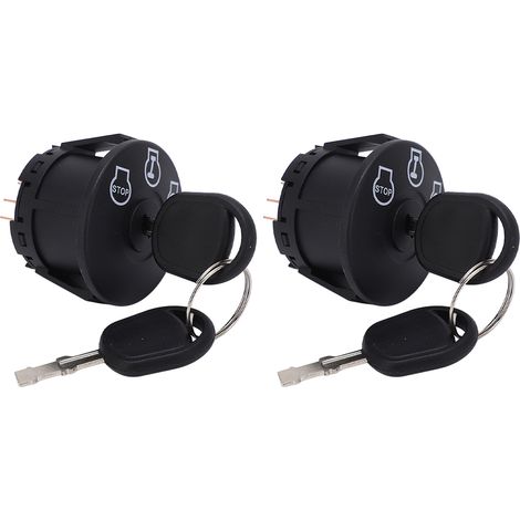 Paire de contacteur d'allumage avec 4 clés 725 0 4228, résistant à la rouille, remplacement pour tondeuse autoportée Cub Cadet RZT50 RZT54 (1/5)