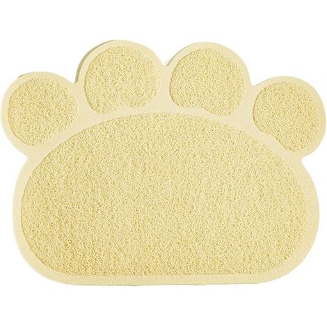 Tapis de litière pour chat Tapis antidérapant Forme de pate Alimentation Eau Tapis de table Tapis pour chien Pet Cat Kitty, 30x40cm (1/4)