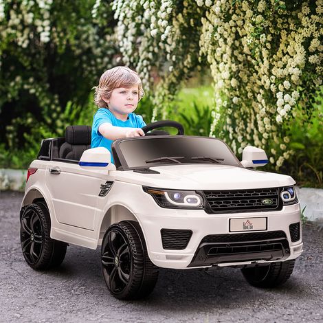 Coche Eléctrico SUV para 3-6 Años Coche de Batería 12V con 2 Motores Mando a Distancia 110x68x52 cm Blanco (1/5)