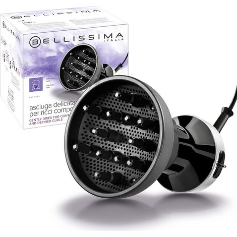 Imetec Bellissima Diffon DF1 1000 Diffusore Aria Calda Capelli Ricci 2 Vel 700W