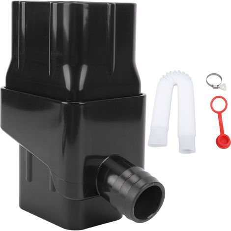 Rainwater harvesting system, easy installation, efficient rain barrel bypass kit for downspout, black (1/5)