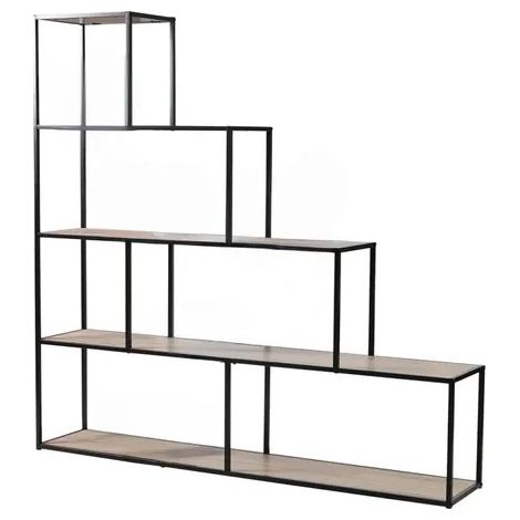 CALICOSY - Bibliothèque 5 Niveaux Design Escalier - L160 x H157 cm - LEXIE (1/8)