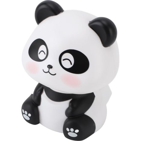 1 Figurine Panda Solaire, Yeux Pliants, ABS, Ornement Tableau De Bord Voiture