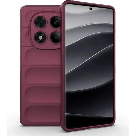 (Violet foncé, Redmi Note 14S) Coque de téléphone givrée antichoc, anti-poussière et anti-chute, en silicone doux pour la peau. (1/5)
