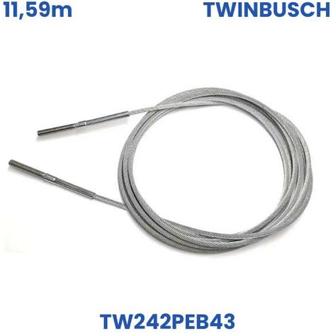 Cavo di sollevamento Twin Busch di ricambio: cavo in acciaio da 11,59 m per TW242PEB43 (1/5)