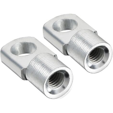 Embout de ressort à gaz M6 filetage intérieur 8 mm diamètre du trou acier A3 argent 2 pièces (1/5)