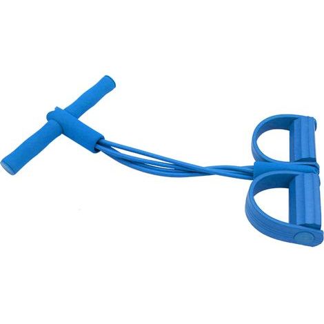 Bande de résistance à pédale, corde de Tension multifonction, équipement d'exercice de traction assis pour usage domestique et voyage, bleu (1/5)